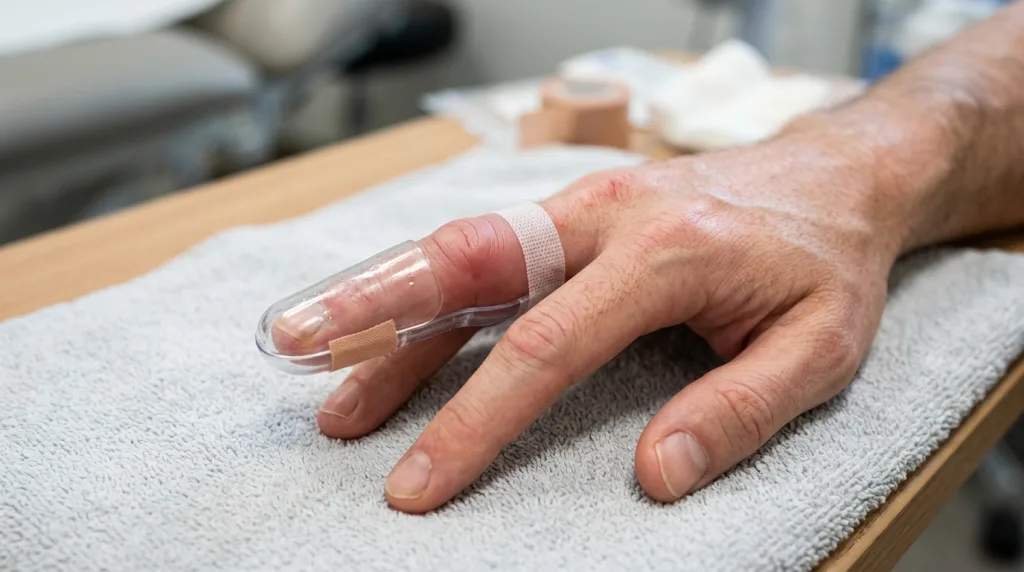 découvrez si travailler avec un doigt en maillet est possible et comment l'utilisation d'une attelle peut aider à soulager la douleur et favoriser la guérison.